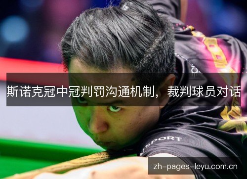 斯诺克冠中冠判罚沟通机制,裁判球员对话 斯诺克冠中冠判罚沟通机制,裁判球员对话
